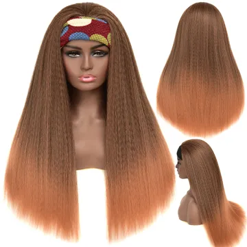 Synthetic Blonde Wigs Straight Bob Wigs for Women Middle Part Nature Black Red Brown Daily Use Hairs