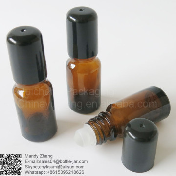 10ml amber glass roll on essential oil bottle