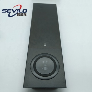 Aluminium Alloy Cable Grommet Pop Up Table Electric Multi Socket Qi Wireless Charger