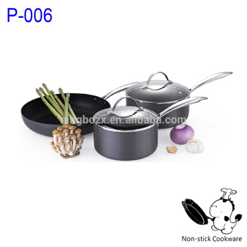 aluminium hard anodized stamped cookware set with oil cold press juicer