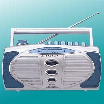 Portable AM/FM/TV Cassette Recorder Player with Built-in Speaker