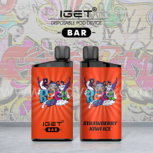 IGET Bar 3500 Pufos de Morango de Morango Vapes NIC