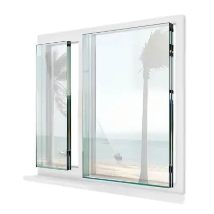 Flat transparent laminated glass