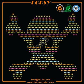 Colorful Skull rhinestone design patterns