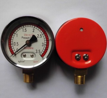 vacuum red iron tire pressure gauge with CE