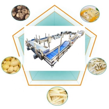 1 Ton Hour Automatic Semi-Fried Frozen French Fries Production Line and Waffle Making Machine