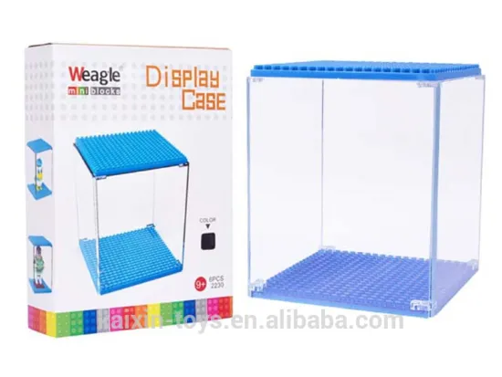 mini building blocks display box diamond block case