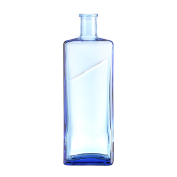 Customized Blue Gradual Change Glass Wine Bottle with Alumina Screw Cap