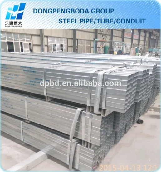 40x40x1.2 pre galvanized gi square pipe