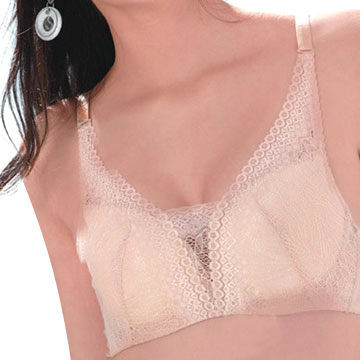 Padded Bras with Lace Wrapped Cups, Various Custom Materials are Available, OEM Orders Factory