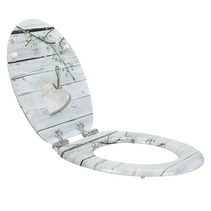 Fanmitrk Toilet Seat Love Lock Pattern MDFDJ2502