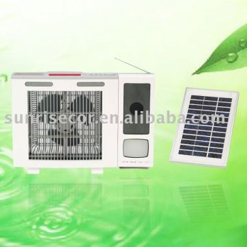 Solar Rechargeable fan with LED light