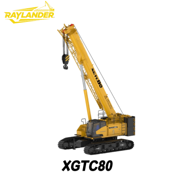 Прочный гусеничный кран XGTC80 грузоподъемностью 80 тонн.