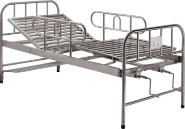 Stainless Steel Manual Double-Rocker Care Beds