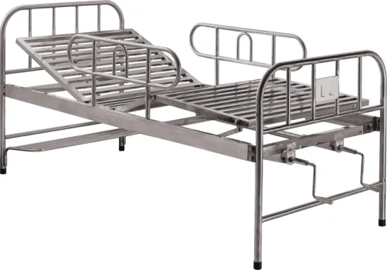 Stainless Steel Manual Double-Rocker Care Beds