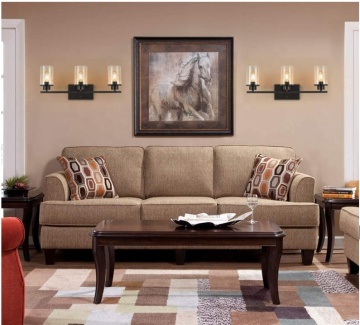 North American Bathroom Glass 3-Head Wall Lamp