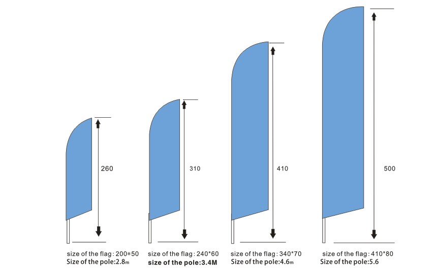 feather flag size