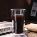 แก้วบอโรซิลิเกตใสที่นำกลับมาใช้ใหม่ได้ถ้วยกาแฟฉนวนแก้วเครื่องดื่มร้อน