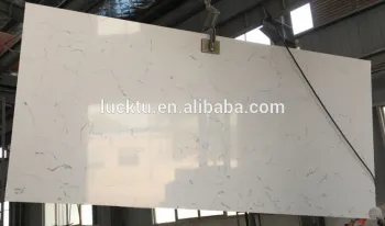 Carrara white marble looking natural surface artificial quartz stone