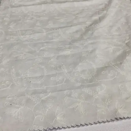 White Embroidery Fabric