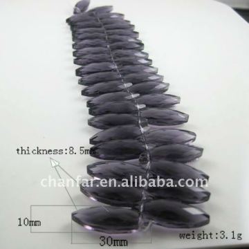 leave shape crystal beads