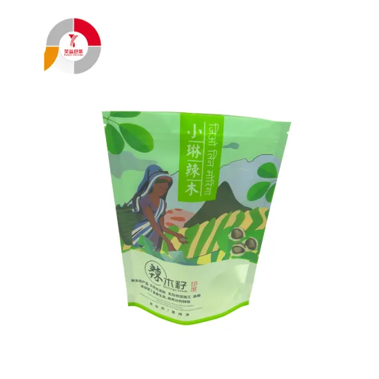 Stand-up Zipper Dry Food Bag with Bottom Gusset