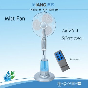2014Excellent effective 100% copper motor Low noise Strong wind PP blade remote control mist humidifier Fan fan and humidifier