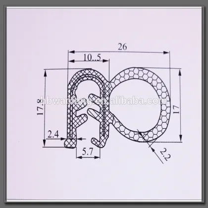 sheet metal edge protection rubber seal strip