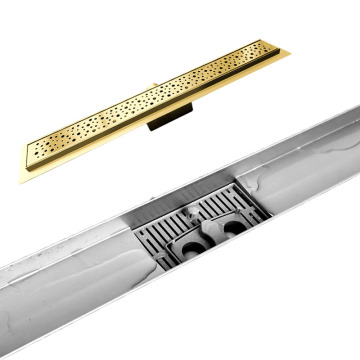Linear shower floor drain dengan kunci pembuangan - Sus304 stainless steel rectangular channel trap