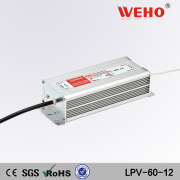 smps Singe output lpv-60 12v 60w 5a waterpoof led driver power supply