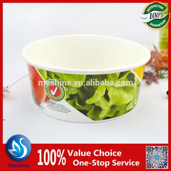 Paper salad box with lid