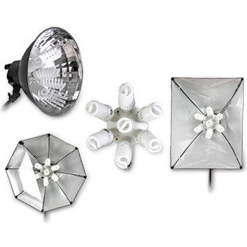 Tricolor Studio Lighting Equipment with 7 Lamp Holder and Seven Energy Saving Lamps