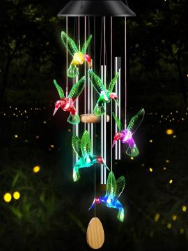 Hummingbird Solar Wind Chimes for Outside