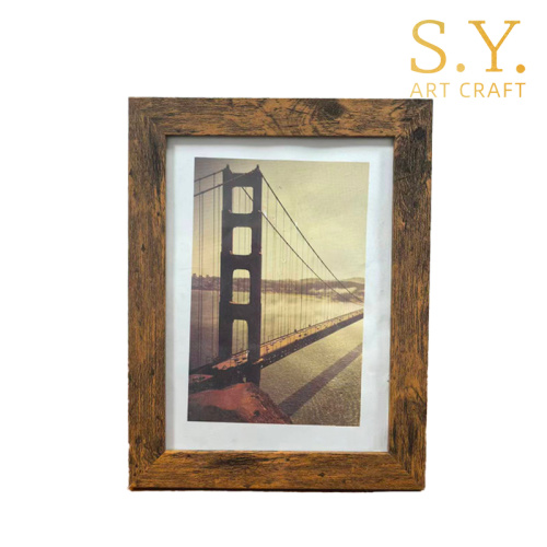 Премиум-коричневая винтажная деревянная фоторамка