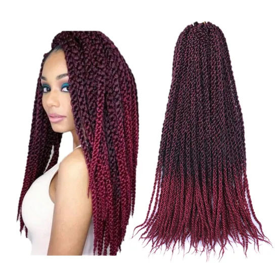 Factory Price Fashion Ruwa Extensions Curly African Prestretched Ombre Pre Stretch Braids Cubic Twist Synthetic Braiding Hair