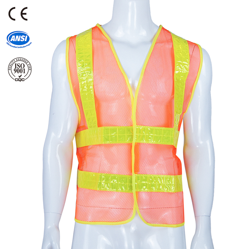 high visibility road safety reflective vest