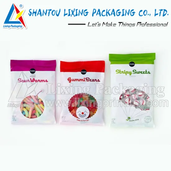LIXING PACKAGING airtight plastic packaging bag for cotton candy