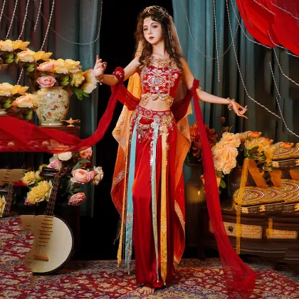 Spring and Summer Dunhuang Exotic Style Women's Hanfu Dress