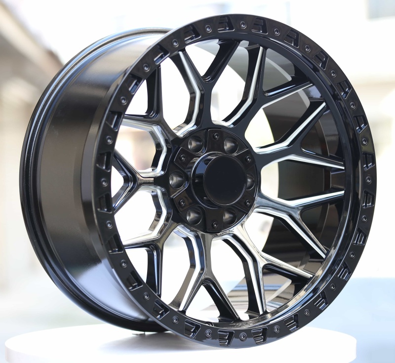 20 inch gloss black milled edge wheels