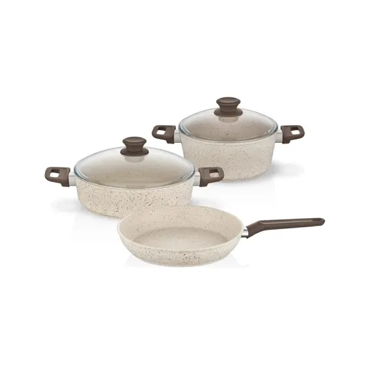 5Pcs Non Stick Granite Cookware Set for Kitchen Cooking