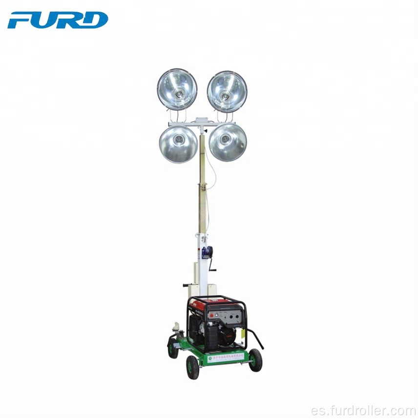 Generador telescópico portátil Torre de luz móvil Generador diesel para emergencia FZM-1000B