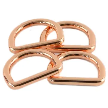 Rosa Gold Metal D Ring Dog Leash Metal Ring 25mm Welded D Ring