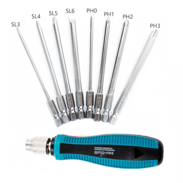 9pcs Phillips Slotted Screwdriver Set with Fabric Bag