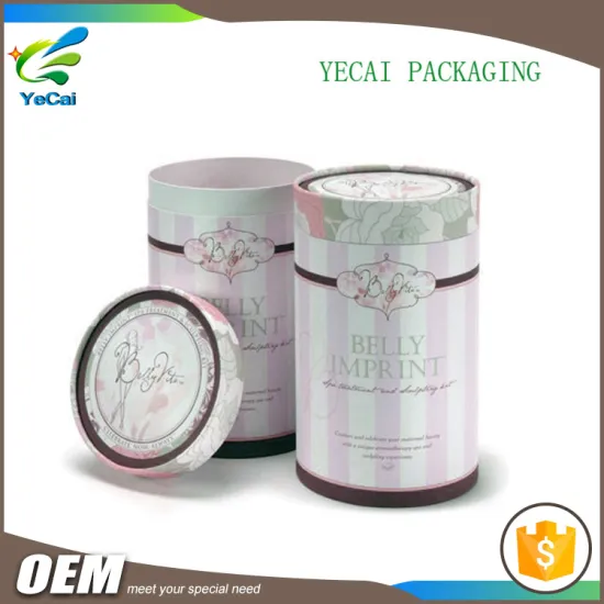 Factory direct sale colorful round tube salt packaging box, food tube packaging in guangdong