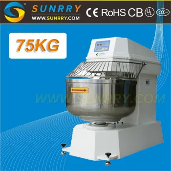 Double Motions and Double Speeds Electric Dough Mixer For Sale 75KG Flour Dough Mixer for CE (SY-SM75R SUNRRY)