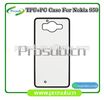 sublimation heat transfer silicon blank diy TPU+PC cell phone case cover skin for SFP-Nokia 950