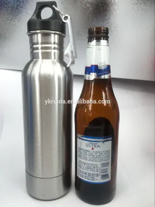 Custom - stainless steel beer bottle insulator keeper with opener