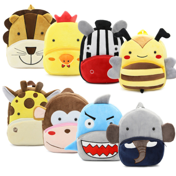 Cute bookbags children zoo school backpack early education kindergarten schoolbag plush toddler bag Ins hot sale