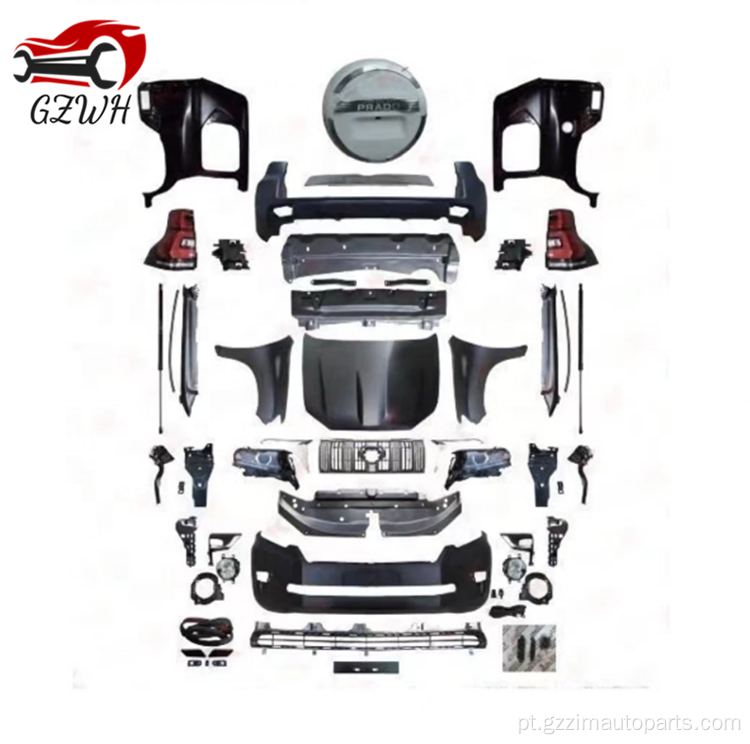 PRADO FJ120 2003-2009 Atualização FJ150 2018+ kits de carroceria