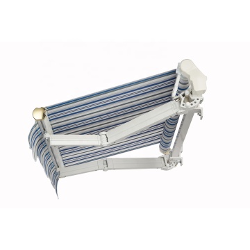 Fast production aluminum wall hinged motorized balcony awning rain proof backyard awning for coffee shop